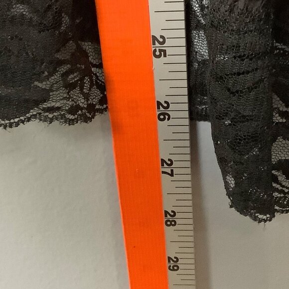 Vtg Lynn Ritchie Black 100% Silk Lace Trim Open Front Blazer Jacket Women XL - Picture 10 of 10